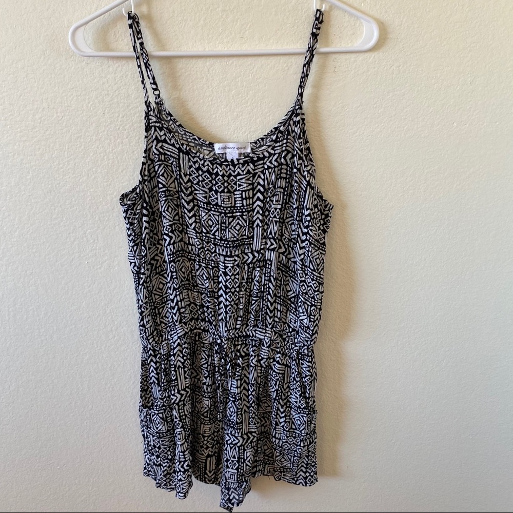 Black & White Printed Romper